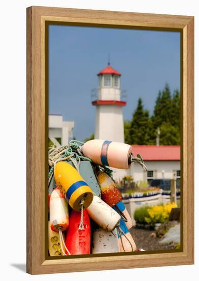 USA, Washington, Aberdeen. Buoys in the Westport Winery Vineyard-Richard Duval-Framed Premier Image Canvas