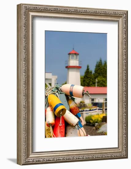 USA, Washington, Aberdeen. Buoys in the Westport Winery Vineyard-Richard Duval-Framed Photographic Print