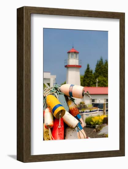 USA, Washington, Aberdeen. Buoys in the Westport Winery Vineyard-Richard Duval-Framed Photographic Print