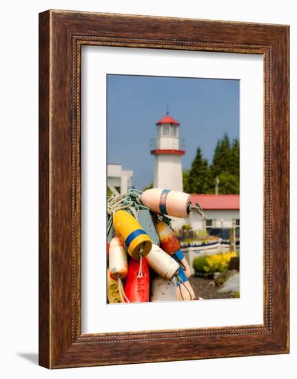 USA, Washington, Aberdeen. Buoys in the Westport Winery Vineyard-Richard Duval-Framed Photographic Print