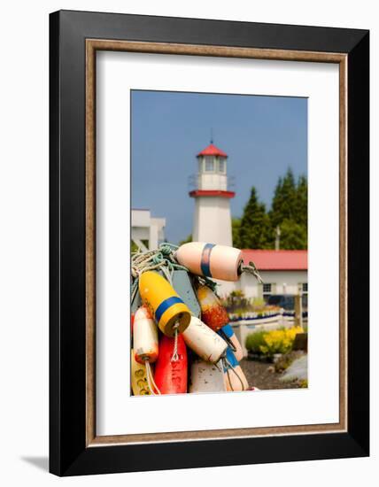 USA, Washington, Aberdeen. Buoys in the Westport Winery Vineyard-Richard Duval-Framed Photographic Print