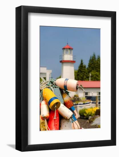 USA, Washington, Aberdeen. Buoys in the Westport Winery Vineyard-Richard Duval-Framed Photographic Print