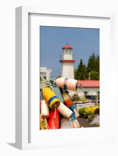 USA, Washington, Aberdeen. Buoys in the Westport Winery Vineyard-Richard Duval-Framed Photographic Print