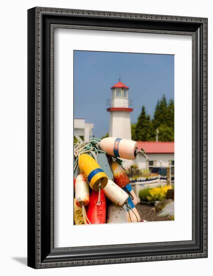 USA, Washington, Aberdeen. Buoys in the Westport Winery Vineyard-Richard Duval-Framed Photographic Print