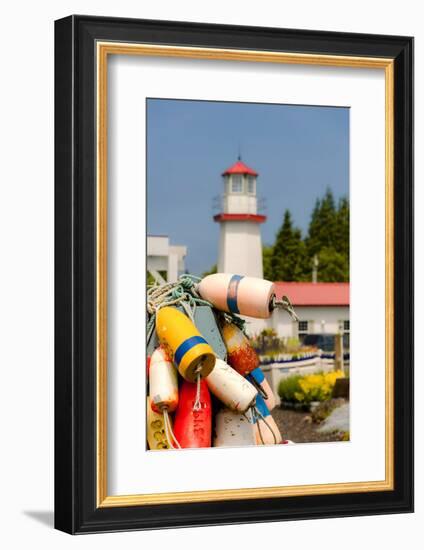 USA, Washington, Aberdeen. Buoys in the Westport Winery Vineyard-Richard Duval-Framed Photographic Print