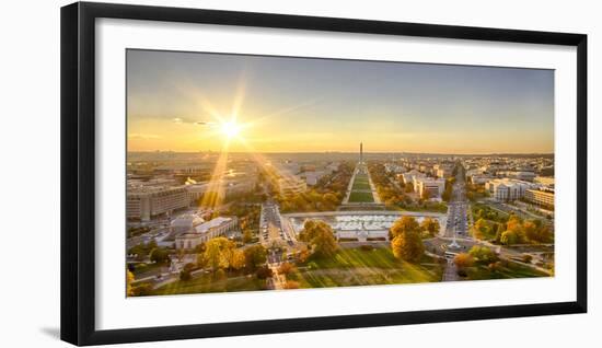 USA, Washington DC. Autumn sunset over the National Mall.-Christopher Reed-Framed Photographic Print