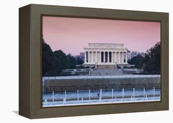 USA, Washington Dc, Lincoln Memorial, Dawn-Walter Bibikow-Framed Premier Image Canvas