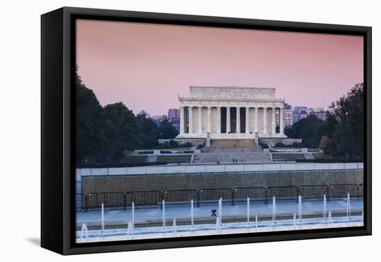 USA, Washington Dc, Lincoln Memorial, Dawn-Walter Bibikow-Framed Premier Image Canvas