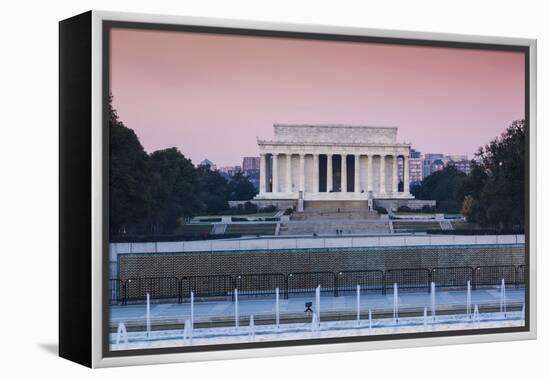 USA, Washington Dc, Lincoln Memorial, Dawn-Walter Bibikow-Framed Premier Image Canvas