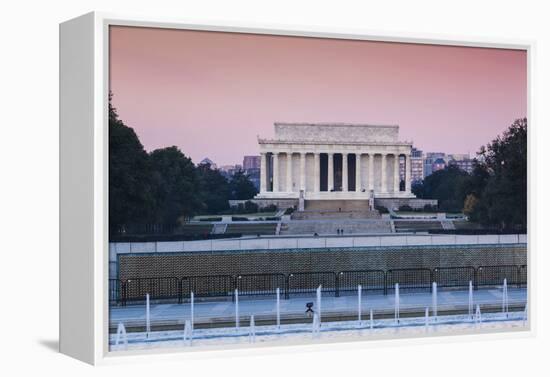 USA, Washington Dc, Lincoln Memorial, Dawn-Walter Bibikow-Framed Premier Image Canvas