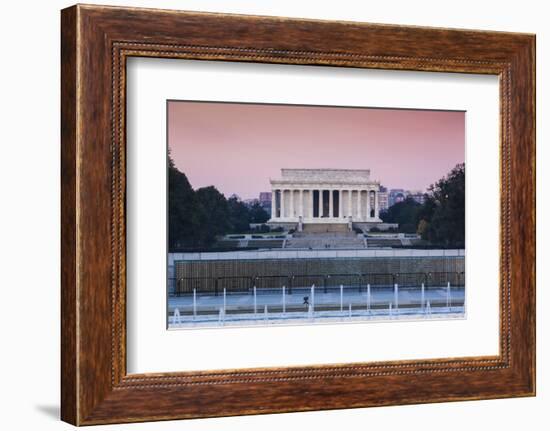 USA, Washington Dc, Lincoln Memorial, Dawn-Walter Bibikow-Framed Photographic Print