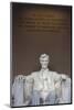 USA, Washington Dc, Lincoln Memorial, Statue of Abraham Lincoln-Walter Bibikow-Mounted Photographic Print