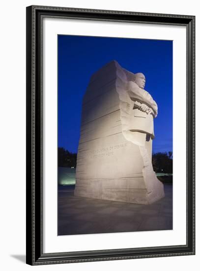 USA, Washington Dc, Martin Luther King Memorial, Dawn-Walter Bibikow-Framed Photographic Print