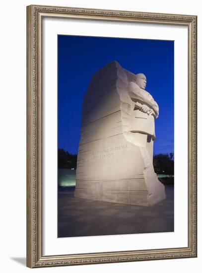 USA, Washington Dc, Martin Luther King Memorial, Dawn-Walter Bibikow-Framed Photographic Print