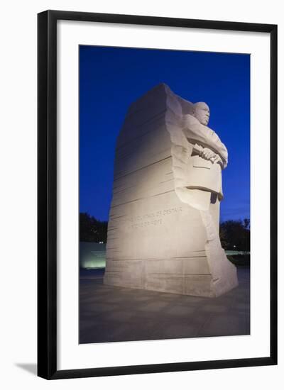 USA, Washington Dc, Martin Luther King Memorial, Dawn-Walter Bibikow-Framed Photographic Print