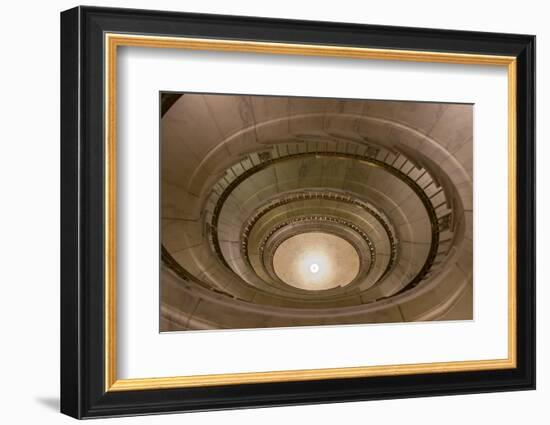 USA, Washington Dc. Supreme Court Building, Spiral Staircases-Charles Crust-Framed Photographic Print