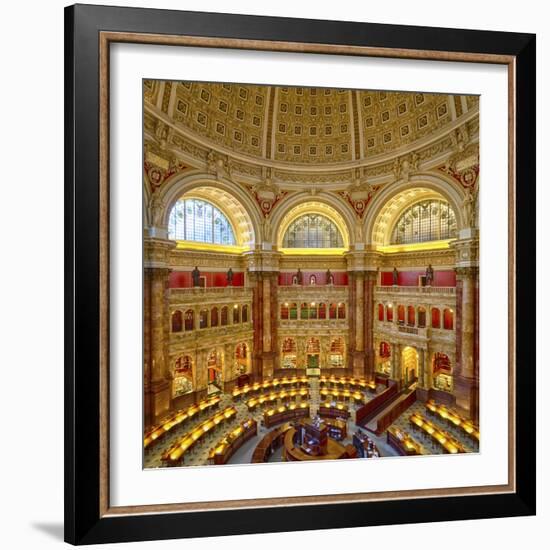 USA, Washington DC. The main reading room of the Library of Congress.-Christopher Reed-Framed Photographic Print