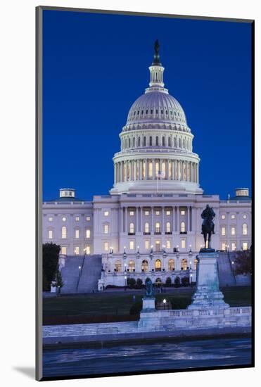 Usa, Washington Dc, Us Capitol, Dusk-Walter Bibikow-Mounted Photographic Print