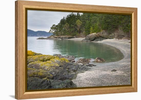 USA, Washington. Gravel Beach and Shore on Vendovi Island-Gary Luhm-Framed Premier Image Canvas