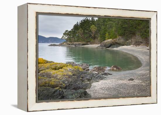 USA, Washington. Gravel Beach and Shore on Vendovi Island-Gary Luhm-Framed Premier Image Canvas