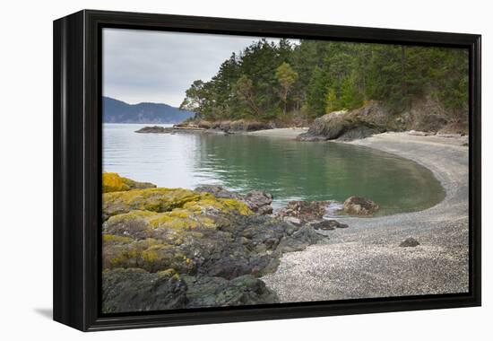 USA, Washington. Gravel Beach and Shore on Vendovi Island-Gary Luhm-Framed Premier Image Canvas