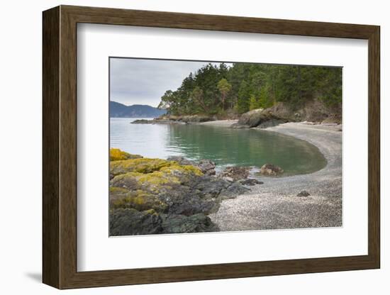 USA, Washington. Gravel Beach and Shore on Vendovi Island-Gary Luhm-Framed Photographic Print