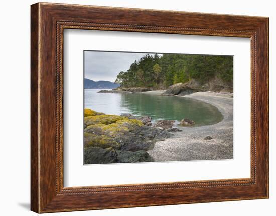 USA, Washington. Gravel Beach and Shore on Vendovi Island-Gary Luhm-Framed Photographic Print