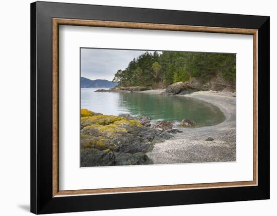 USA, Washington. Gravel Beach and Shore on Vendovi Island-Gary Luhm-Framed Photographic Print