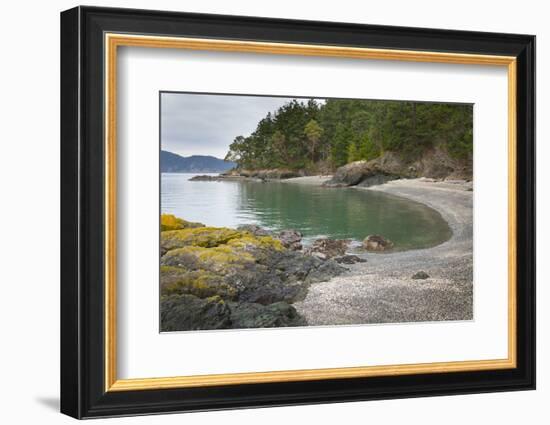 USA, Washington. Gravel Beach and Shore on Vendovi Island-Gary Luhm-Framed Photographic Print