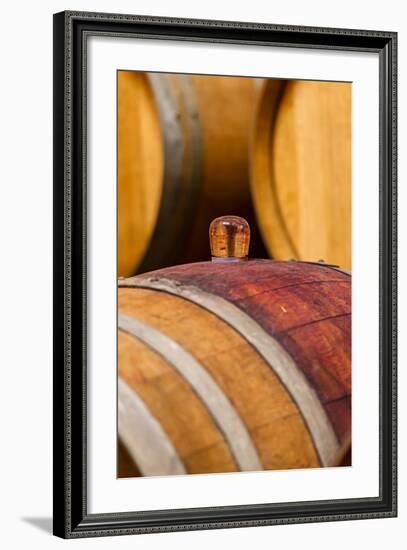 USA, Washington, Leavenworth. Glass Bung in Barrel Cellar-Richard Duval-Framed Photographic Print