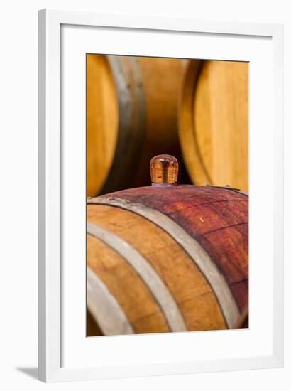 USA, Washington, Leavenworth. Glass Bung in Barrel Cellar-Richard Duval-Framed Photographic Print