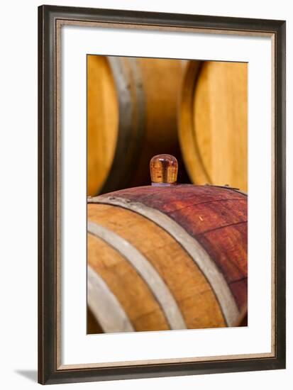 USA, Washington, Leavenworth. Glass Bung in Barrel Cellar-Richard Duval-Framed Photographic Print