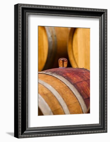 USA, Washington, Leavenworth. Glass Bung in Barrel Cellar-Richard Duval-Framed Photographic Print