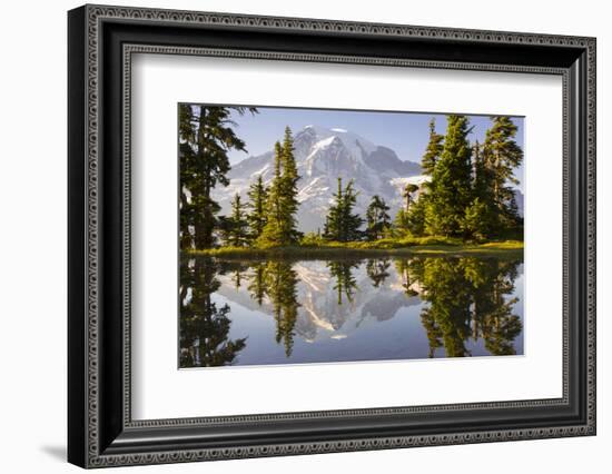 USA, Washington. Mt. Rainier Reflecting in a Tarn Near Plummer Peak-Gary Luhm-Framed Photographic Print