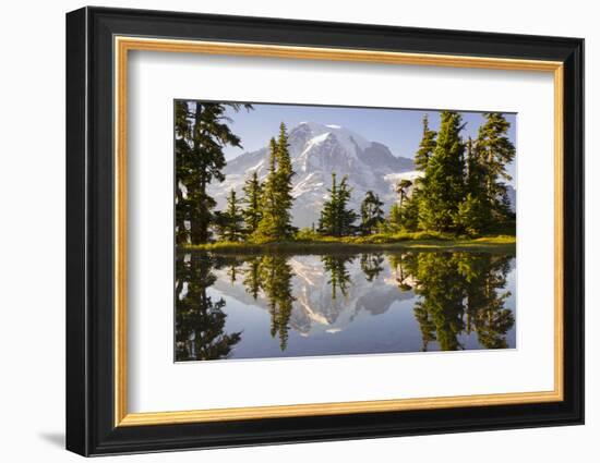 USA, Washington. Mt. Rainier Reflecting in a Tarn Near Plummer Peak-Gary Luhm-Framed Photographic Print