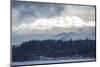 USA, Washington. Olympic Mountains behind Brownsville Marina.-Trish Drury-Mounted Photographic Print