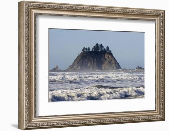 USA. Washington, Olympic NP. Sea stacks along the coast at Cape Alava.-Steve Kazlowski-Framed Photographic Print