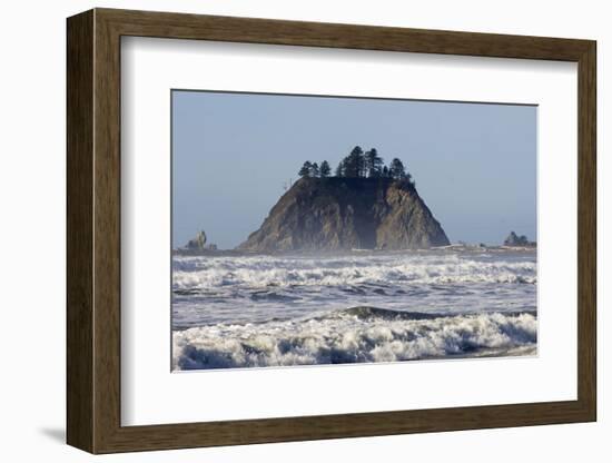 USA. Washington, Olympic NP. Sea stacks along the coast at Cape Alava.-Steve Kazlowski-Framed Photographic Print