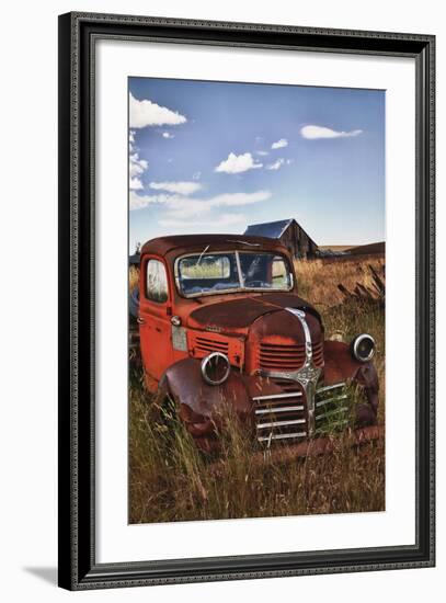 USA, Washington. Rusting Dodge Truck at an Abandoned Farm-Terry Eggers-Framed Photographic Print