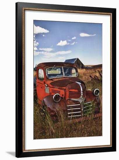 USA, Washington. Rusting Dodge Truck at an Abandoned Farm-Terry Eggers-Framed Photographic Print