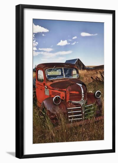 USA, Washington. Rusting Dodge Truck at an Abandoned Farm-Terry Eggers-Framed Photographic Print