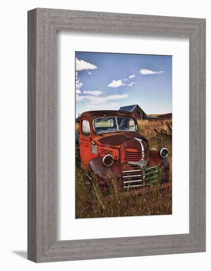 USA, Washington. Rusting Dodge Truck at an Abandoned Farm-Terry Eggers-Framed Photographic Print