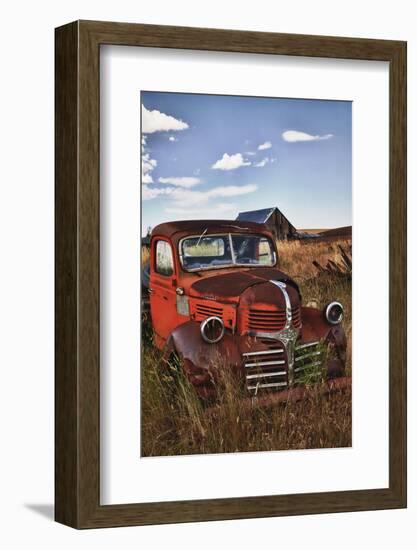 USA, Washington. Rusting Dodge Truck at an Abandoned Farm-Terry Eggers-Framed Photographic Print