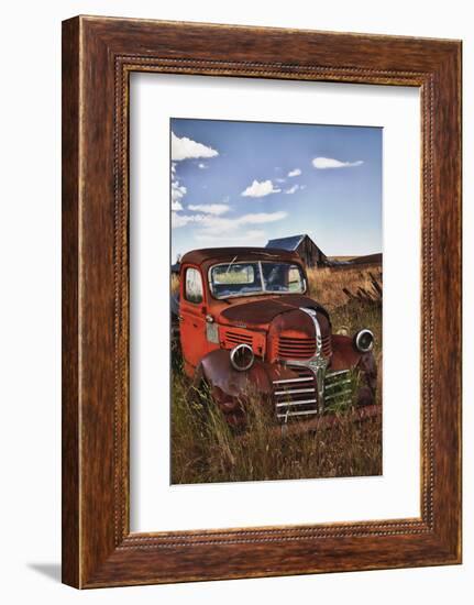 USA, Washington. Rusting Dodge Truck at an Abandoned Farm-Terry Eggers-Framed Photographic Print