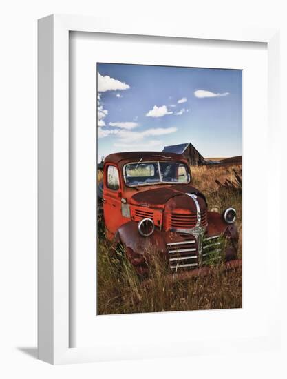 USA, Washington. Rusting Dodge Truck at an Abandoned Farm-Terry Eggers-Framed Photographic Print