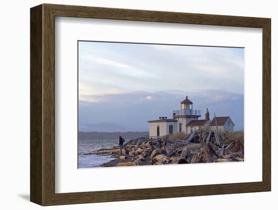 USA, Washington, Seattle, Discovery Park. Historic lighthouse.-Steve Kazlowski-Framed Photographic Print