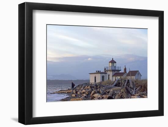 USA, Washington, Seattle, Discovery Park. Historic lighthouse.-Steve Kazlowski-Framed Photographic Print