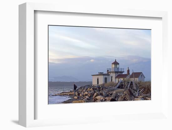 USA, Washington, Seattle, Discovery Park. Historic lighthouse.-Steve Kazlowski-Framed Photographic Print