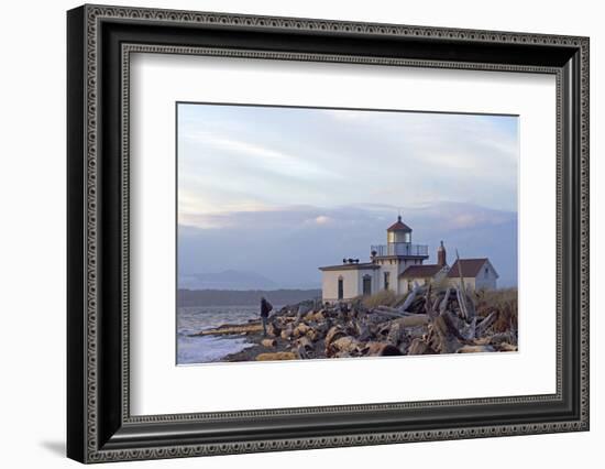 USA, Washington, Seattle, Discovery Park. Historic lighthouse.-Steve Kazlowski-Framed Photographic Print