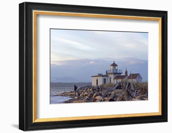 USA, Washington, Seattle, Discovery Park. Historic lighthouse.-Steve Kazlowski-Framed Photographic Print